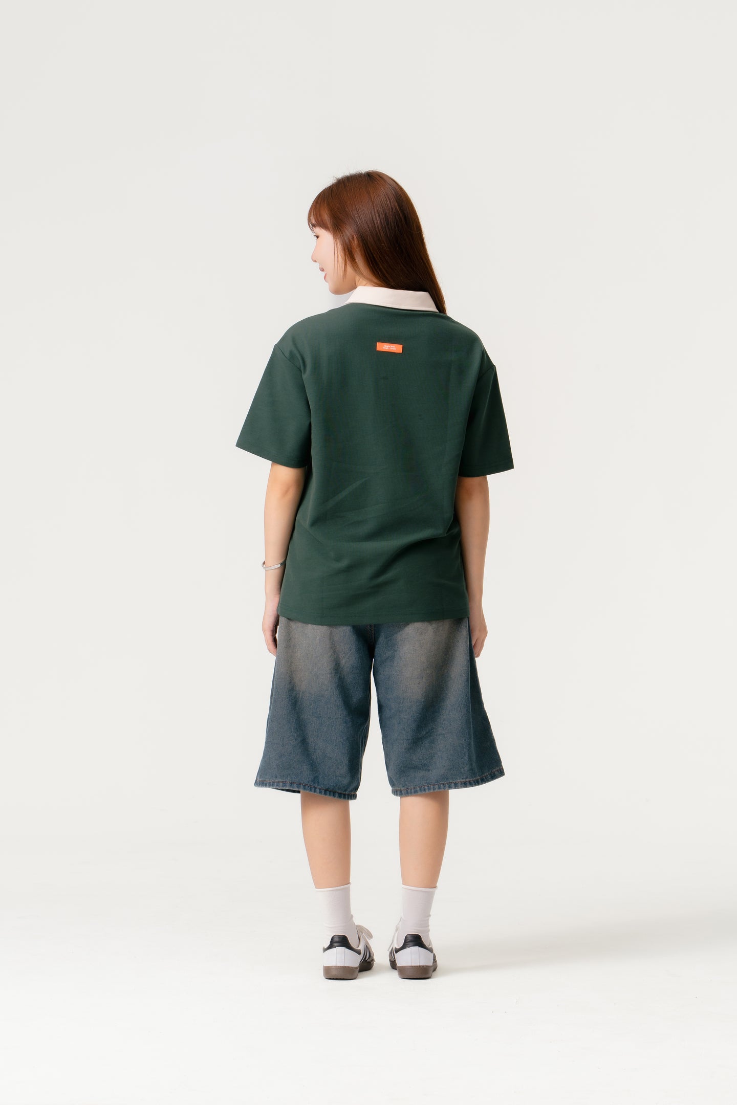 Simply . Unisex Zipper Polo (Dark Green) - Simply